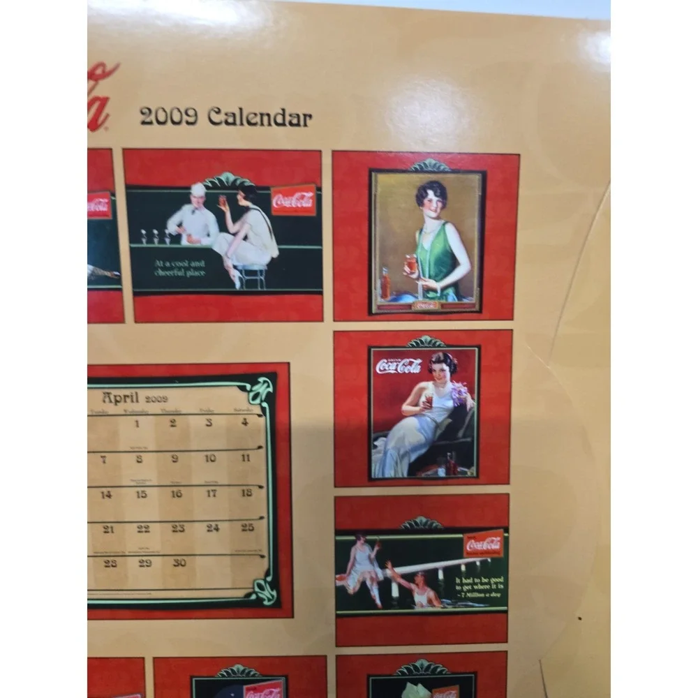 2009 Coca Cola Calendar Vintage 1926 Ad Art Fred Mizen Retro Coke Collectible